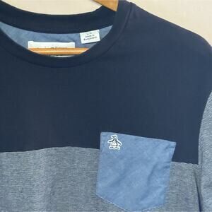 Original Penguin by Munsingwear Black W/ Gray Stripe T-Shirt